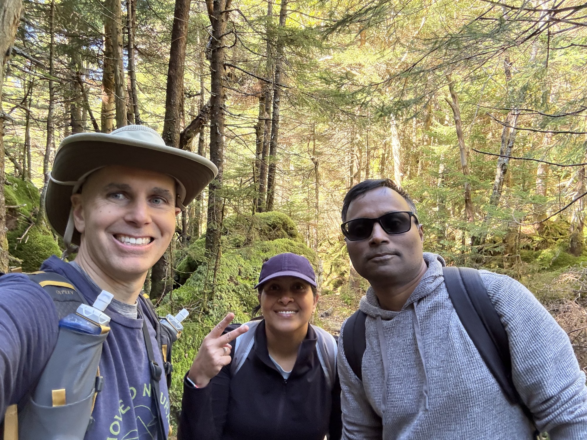 A photograph together along the trail.